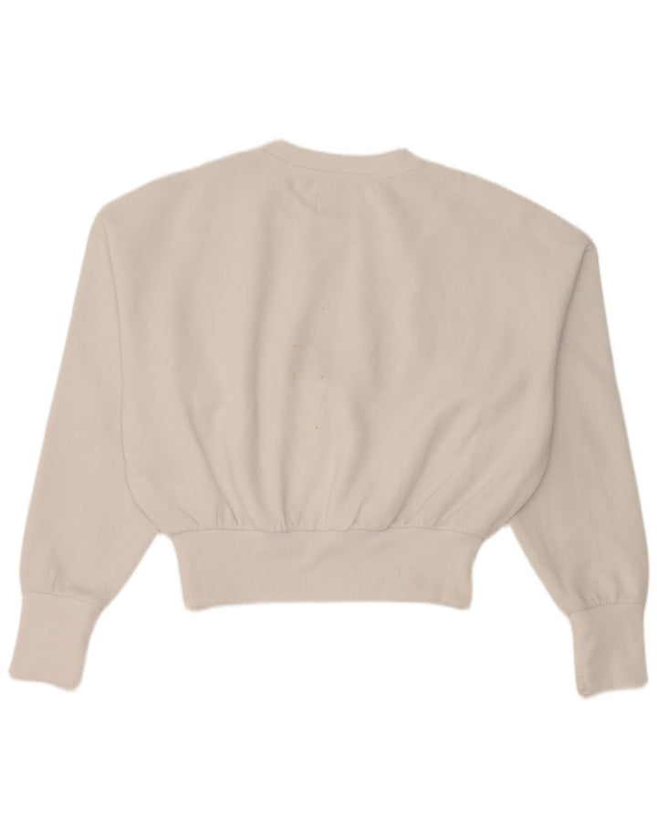 Calvin Klein Jeans Γυναικείο φούτερ μεγάλου μεγέθους Jumper UK 14 Medium White