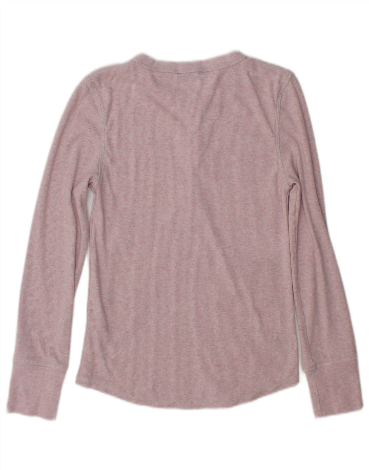 Marks & Spencer Γυναικείο τοπ μακρυμάνικο UK 8 Small Pink Polyester