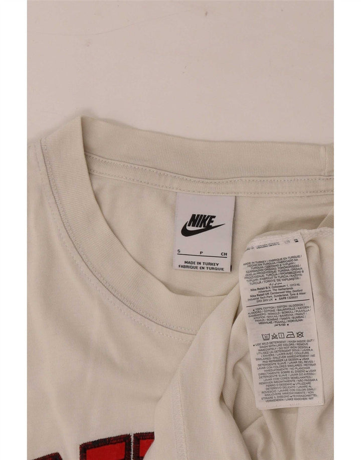 Ανδρικό γραφικό μπλουζάκι Nike, μικρό λευκό βαμβακερό ριγέ