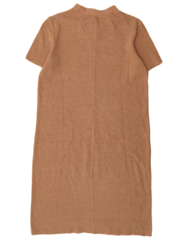 Γυναικείο κοντομάνικο φόρεμα Zara UK 10 Small Beige