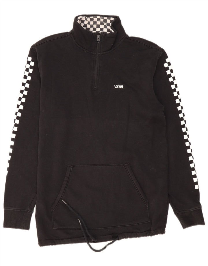 Ανδρικό φούτερ με φερμουάρ Vans Jumper Μικρό μαύρο γεωμετρικό βαμβακερό