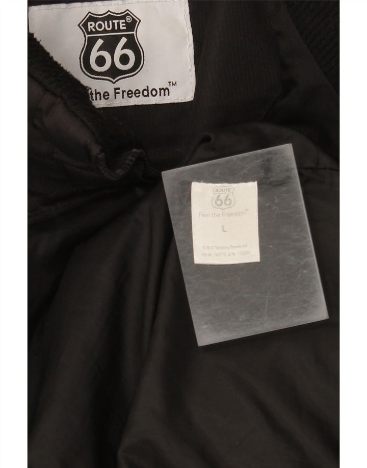 ROUTE 66 Ανδρικό μπουφάν UK 40 Large Black Polyester