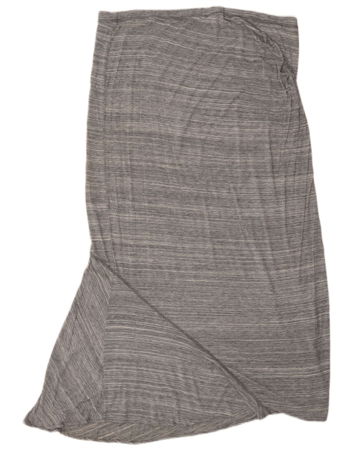MOSSIMO Γυναικεία Maxi Φούστα XL W38 Γκρι Pinstripe Rayon