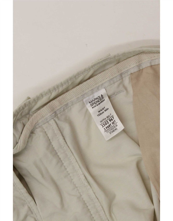 Ανδρικό σορτς Cargo Marks & Spencer W40 XL Μπεζ βαμβακερό