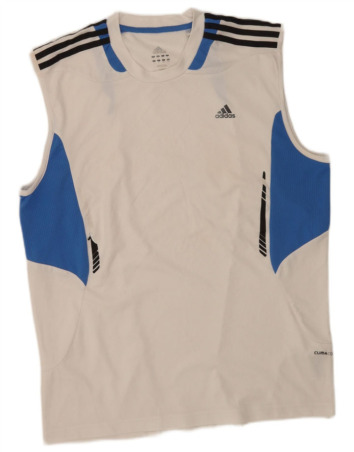 Adidas Ανδρικό γιλέκο Climacool Top Large White Colourblock Πολυεστέρας