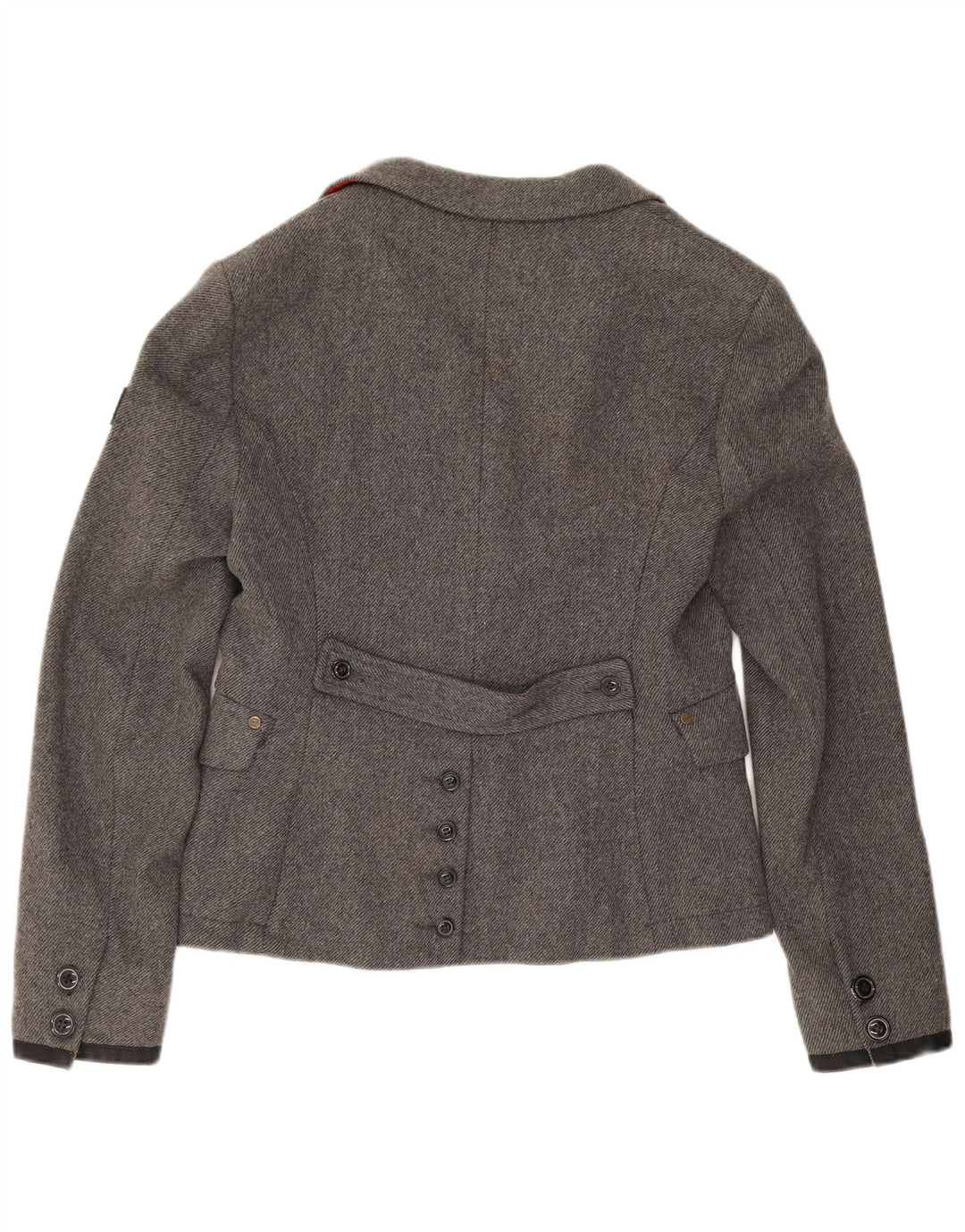 Superdry Γυναικείο Μπουφάν σακάκι με 2 κουμπιά UK 14 Large Grey Wool