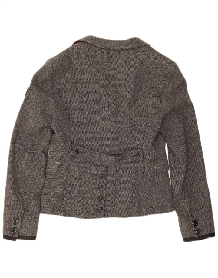 Superdry Γυναικείο Μπουφάν σακάκι με 2 κουμπιά UK 14 Large Grey Wool