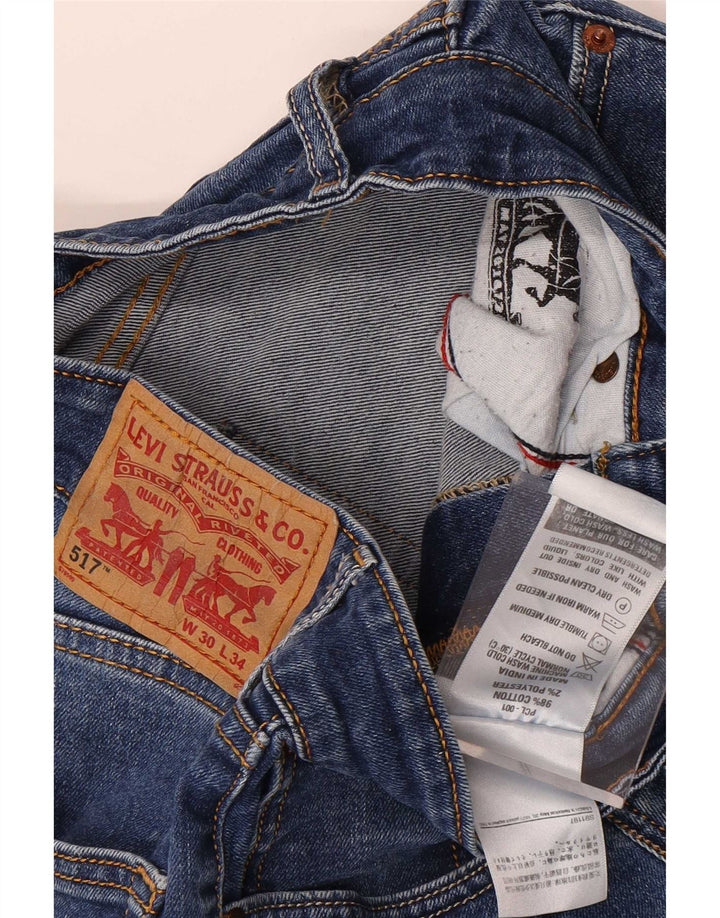 Levi's Mens 517 Bootcut Jeans W30 L30 Blue Cotton