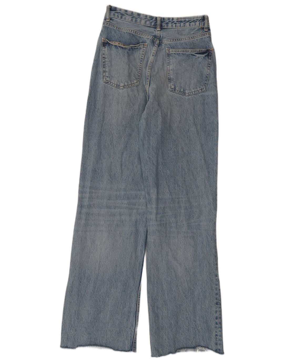 Zara Womens Distressed Wide Leg Jeans EU 40 Medium W30 L32 Blue