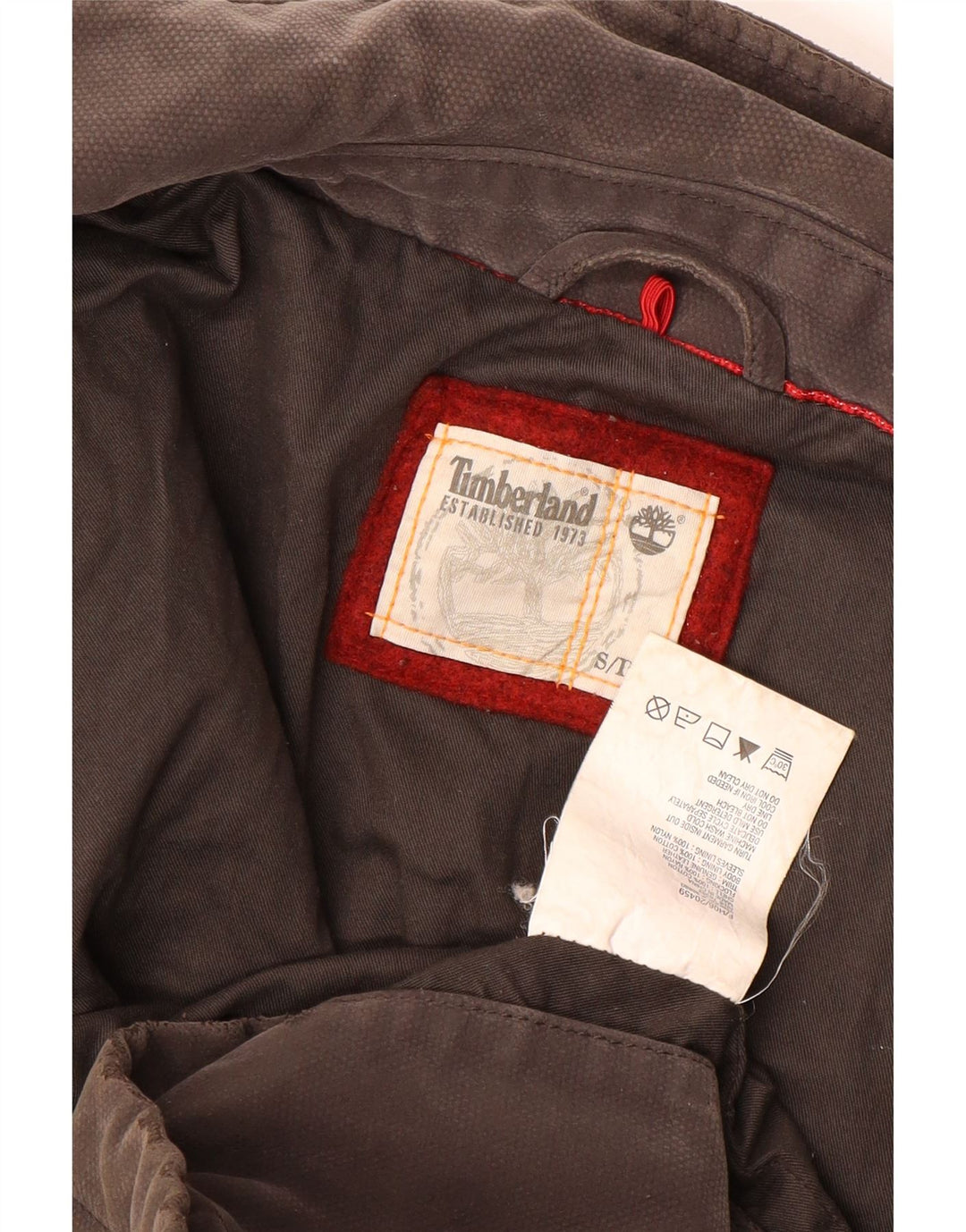 Timberland Mens Utility Jacket UK 36 Small Brown Βαμβακερό