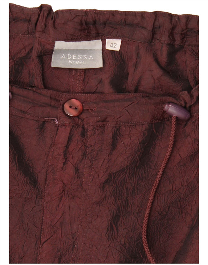 Vintage Γυναικεία Maxi Φούστα EU 42 Large W32 Βουργουνδί Πολυαμίδη