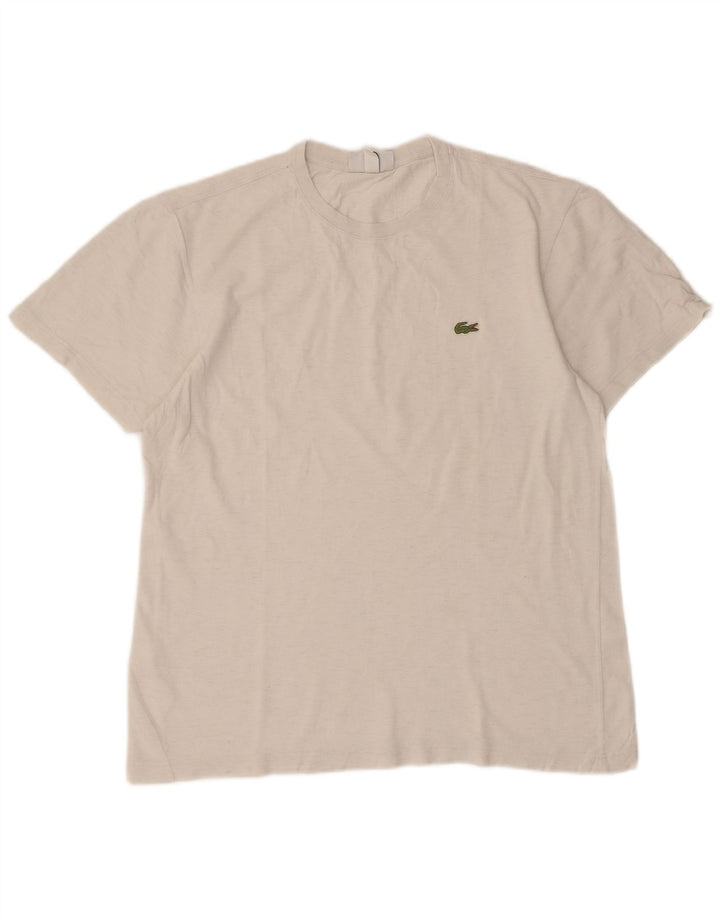 Ανδρικό T-Shirt Lacoste Top Size 4 Μεσαίο λευκό βαμβακερό