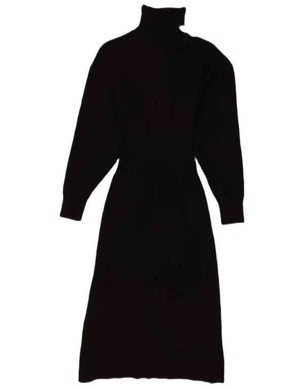 Γυναικείο μακρυμάνικο φόρεμα Zara UK 8 Small Black Viscose