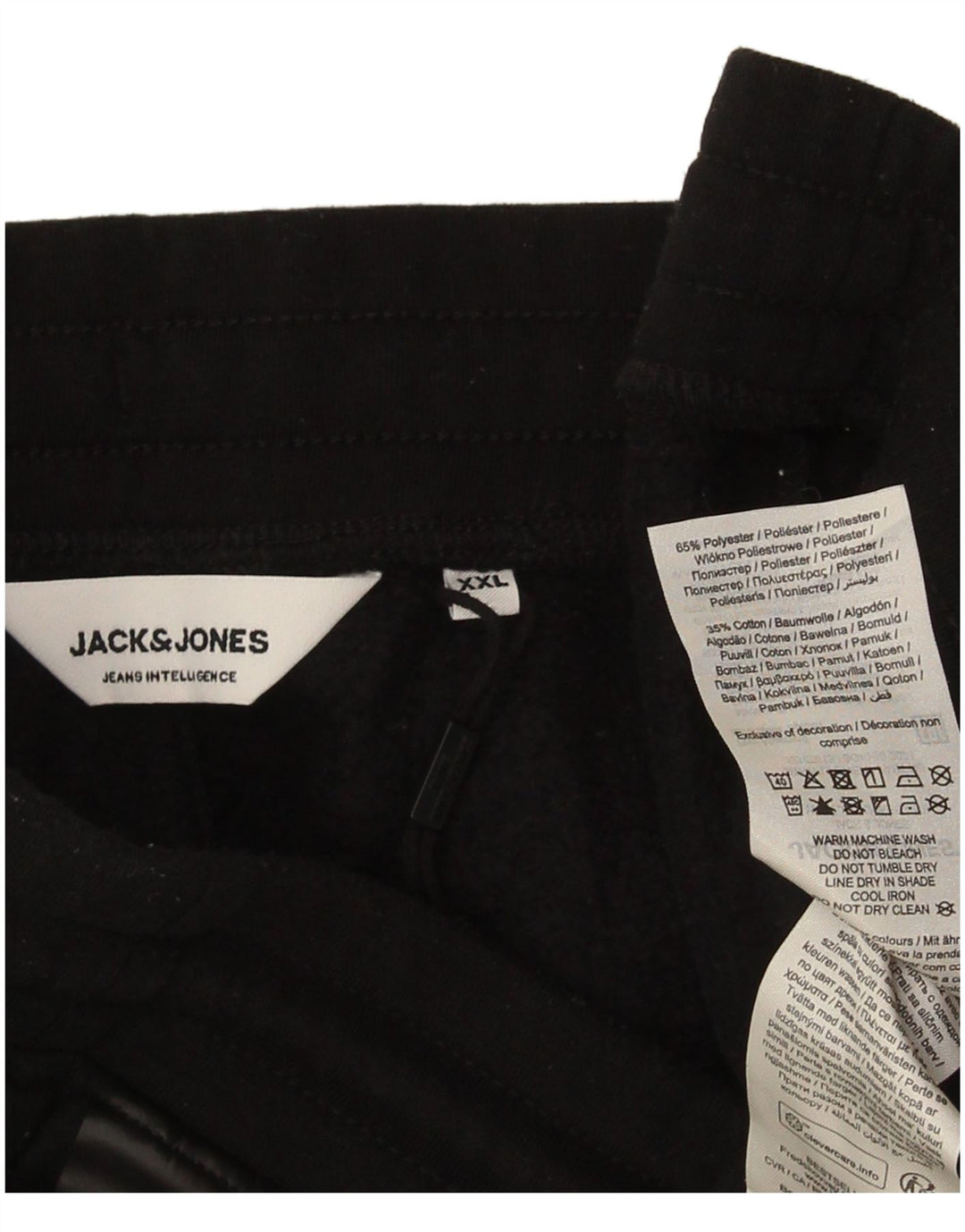Jack & Jones Ανδρική αθλητική φόρμα Παντελόνι Joggers 2XL Μαύρο Πολυεστέρα