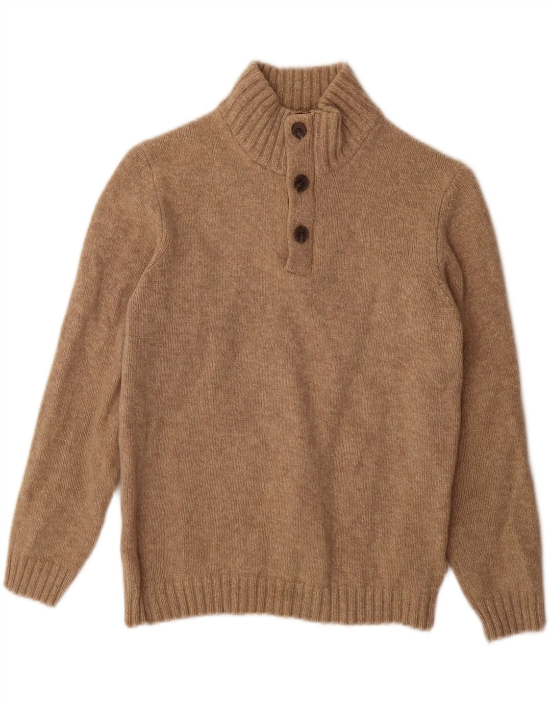 Massimo Dutti Boys πουλόβερ με κουμπιά λαιμόκοψης 11-12 ετών Medium Beige