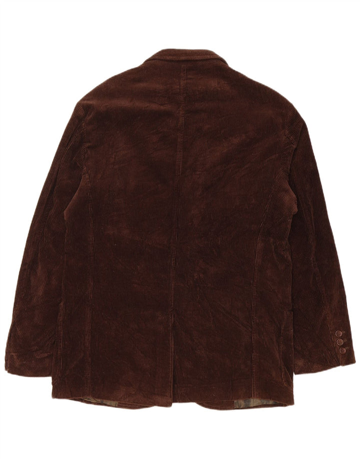 HERMAN & SONS Ανδρικό κοτλέ σακάκι με 3 κουμπιά IT 48 Μεσαίο καφέ