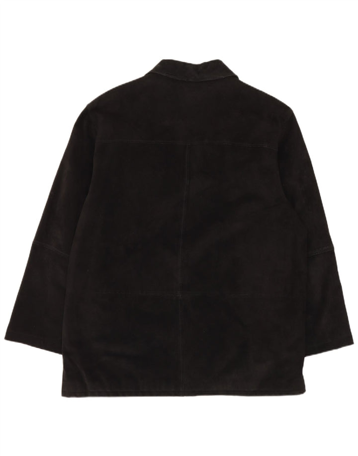 Vintage Ανδρικό Σουέντ Μπουφάν UK 42 XL Μαύρο Δερμάτινο