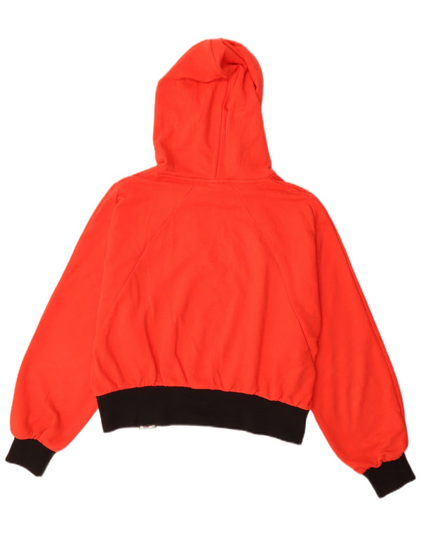 Puma Γυναικείο γραφικό υπερμεγέθου Hoodie Jumper UK 10 Small Red Colourblock