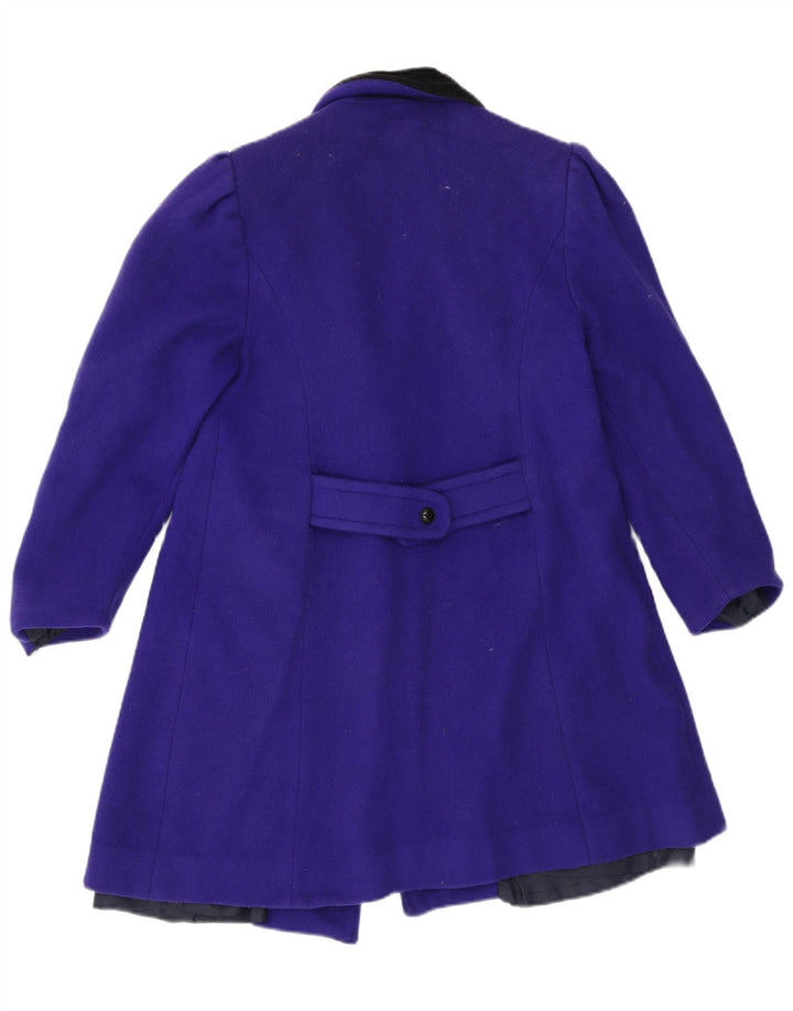 Vintage γυναικείο παλτό με διπλό στήθος UK 14 Medium Purple Wool