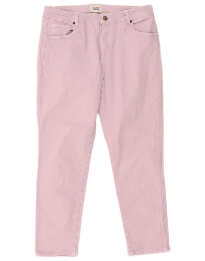 White Stuff Γυναικείο Crop Straight Jeans W30 L25 Μωβ βαμβακερό