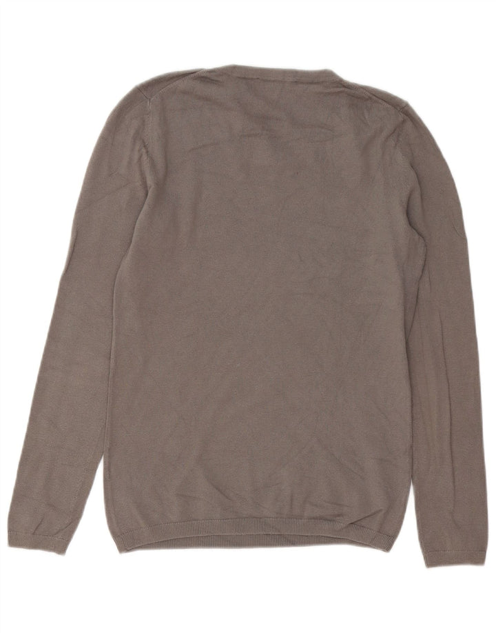 TOMMY HILFIGER Γυναικείο πουλόβερ με λαιμόκοψη UK 10 Small Grey