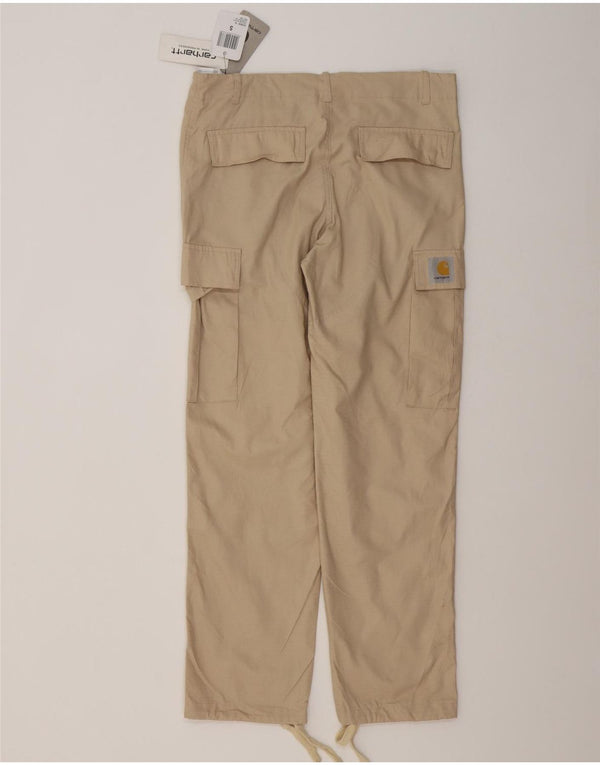 Carhartt Ανδρικό ίσιο παντελόνι Cargo Small W29 L30 Beige Βαμβακερό