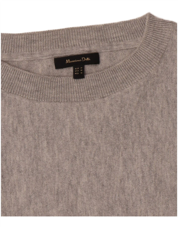 Massimo Dutti Γυναικεία φούτερ Crop Jumper UK 14 Medium Grey Flecked