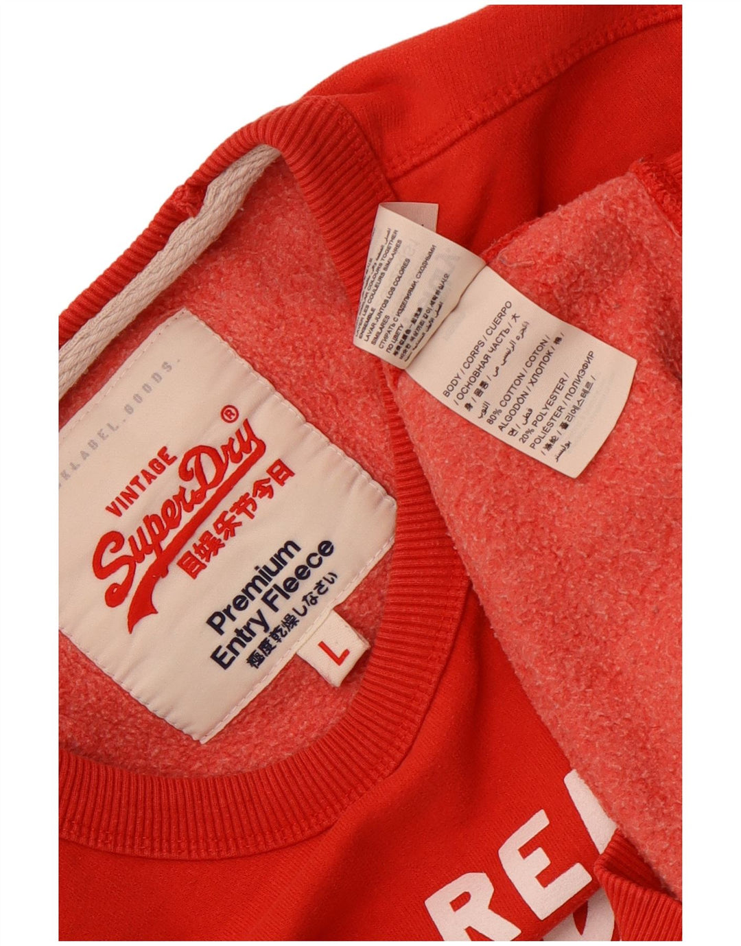 Ανδρικό γραφικό φούτερ SUPERDRY Jumper μεγάλο κόκκινο βαμβακερό