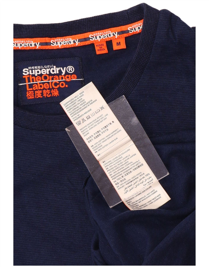 Ανδρικό T-Shirt SUPERDRY Τοπ μεσαίου μπλε βαμβακερό