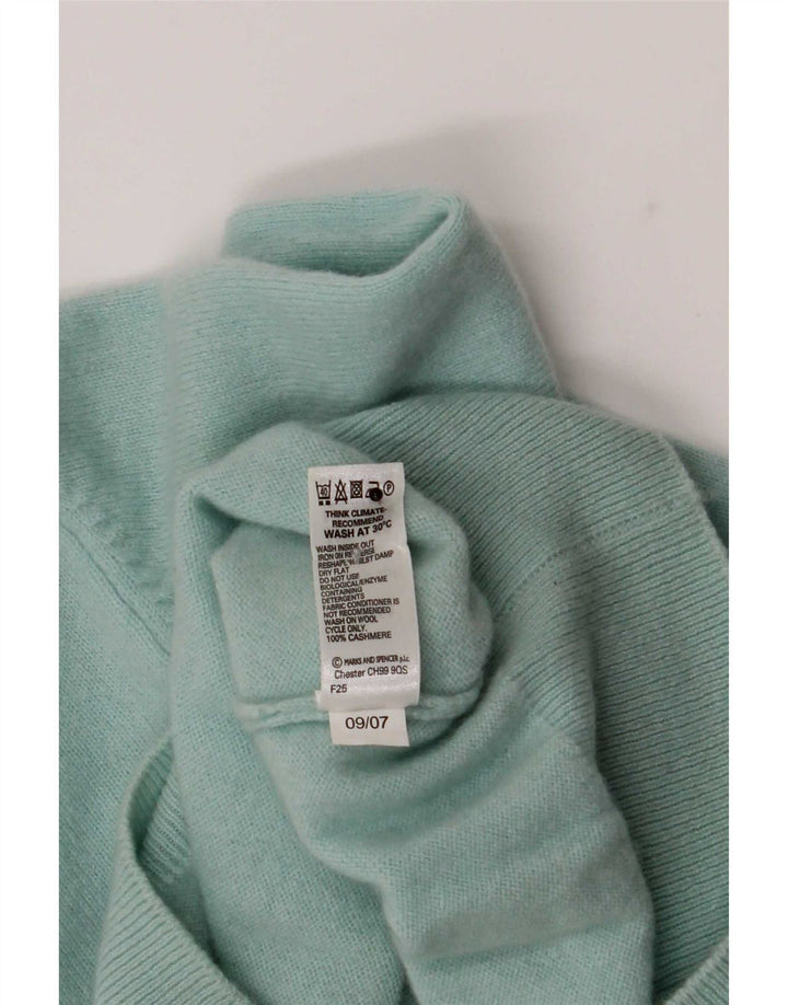 Marks & Spencer Γυναικείο πουλόβερ με ρολό λαιμόκοψη UK 10 Small Turquoise