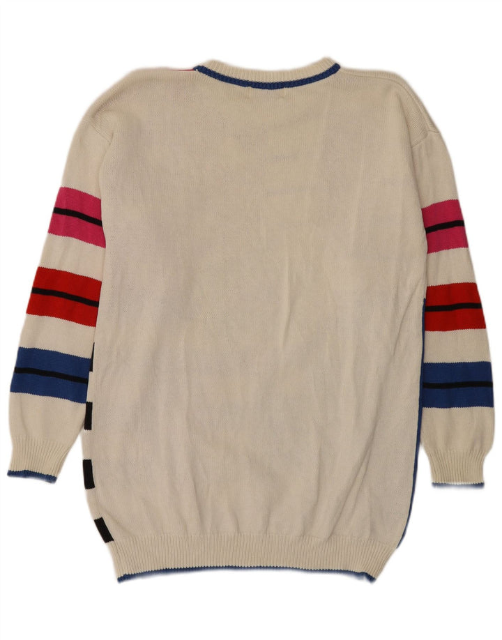 Basic γυναικείο πουλόβερ Longline Boat Neck Jumper UK 14 Medium πολύχρωμο