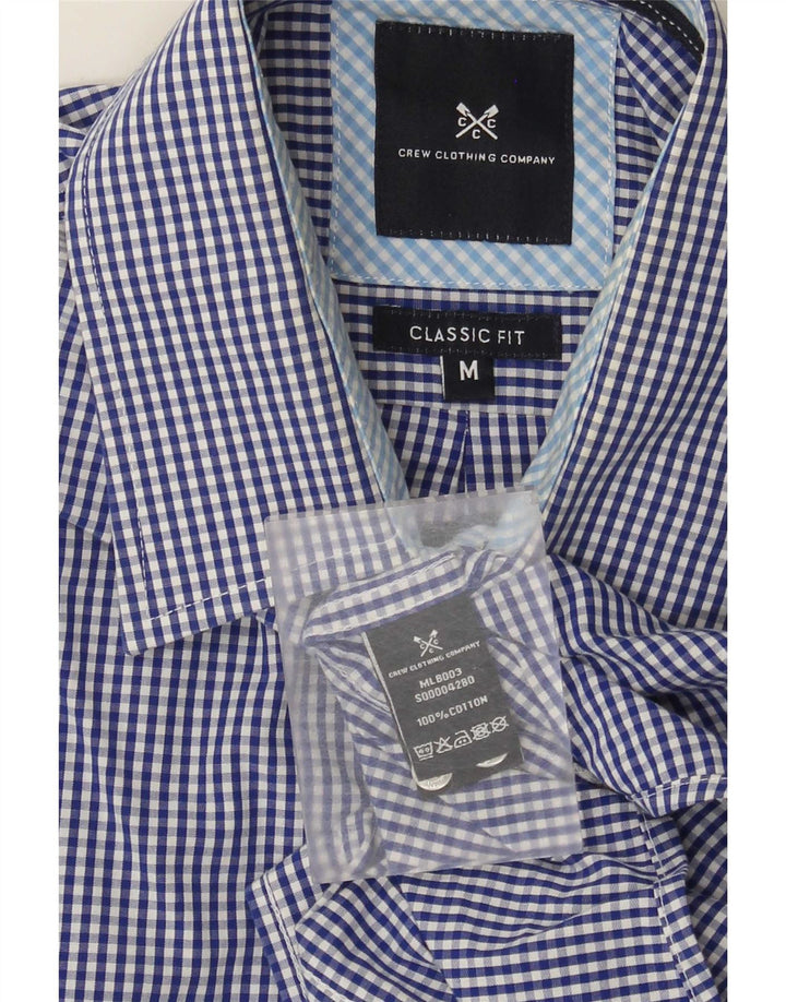 Crew Clothing Ανδρικό πουκάμισο Classic Fit Medium Navy Blue Gingham Cotton