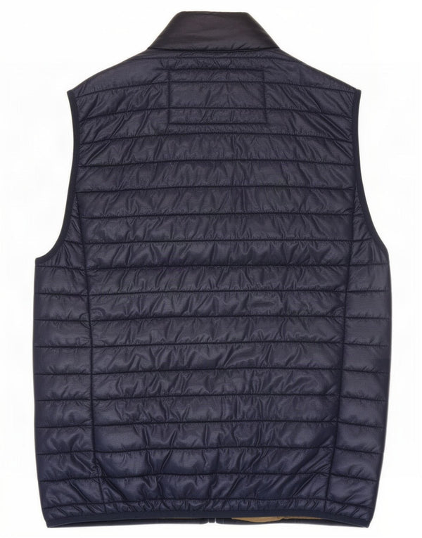J. Crew Mens Padded Gilet UK 36 Small Navy Blue Nylon