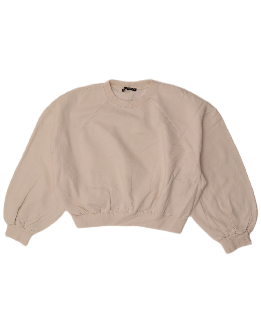 Zara γυναικεία φούτερ με μανίκια 3/4 με μανίκια, Jumper UK 14 Medium White