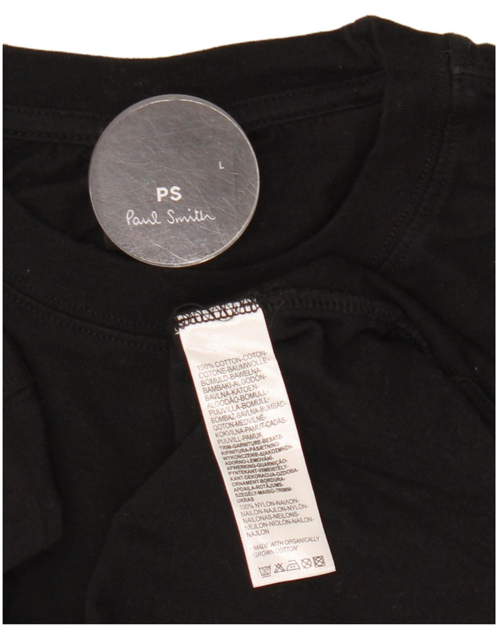 Ανδρικό μπλουζάκι Paul Smith Top μεγάλο μαύρο βαμβακερό