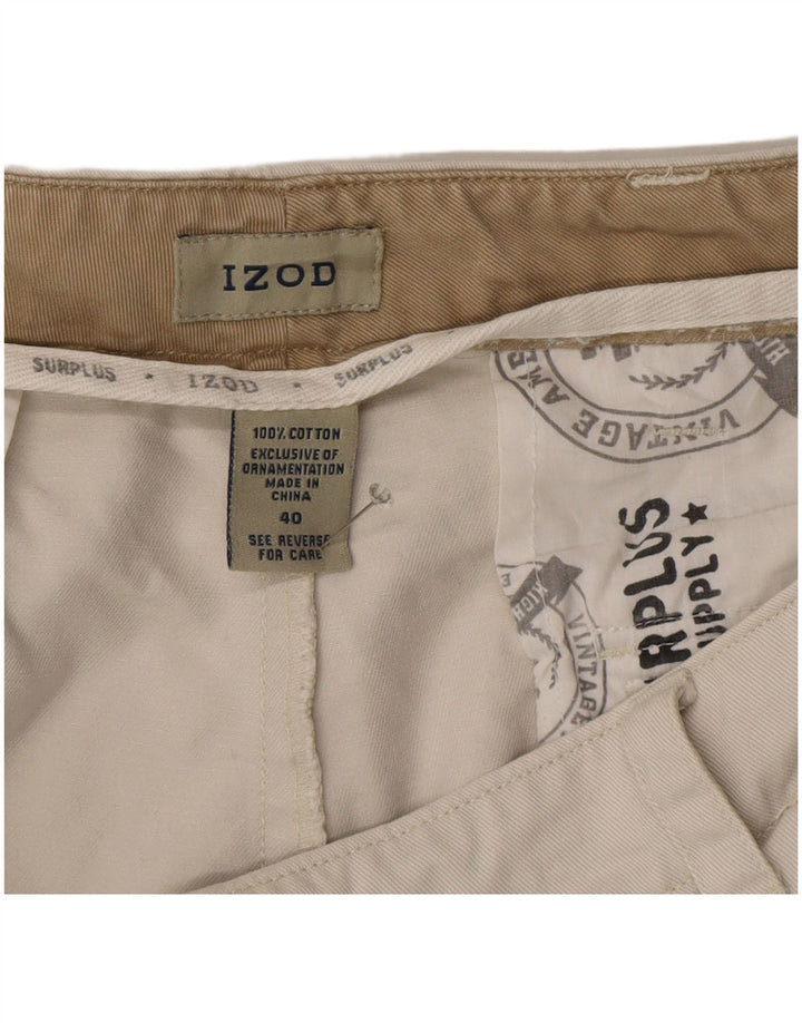 Izod Ανδρικό σορτς Cargo W40 XL Μπεζ βαμβακερό