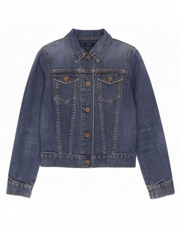 Gap Γυναικείο Petite Denim Jacket UK 10 Small Blue Cotton