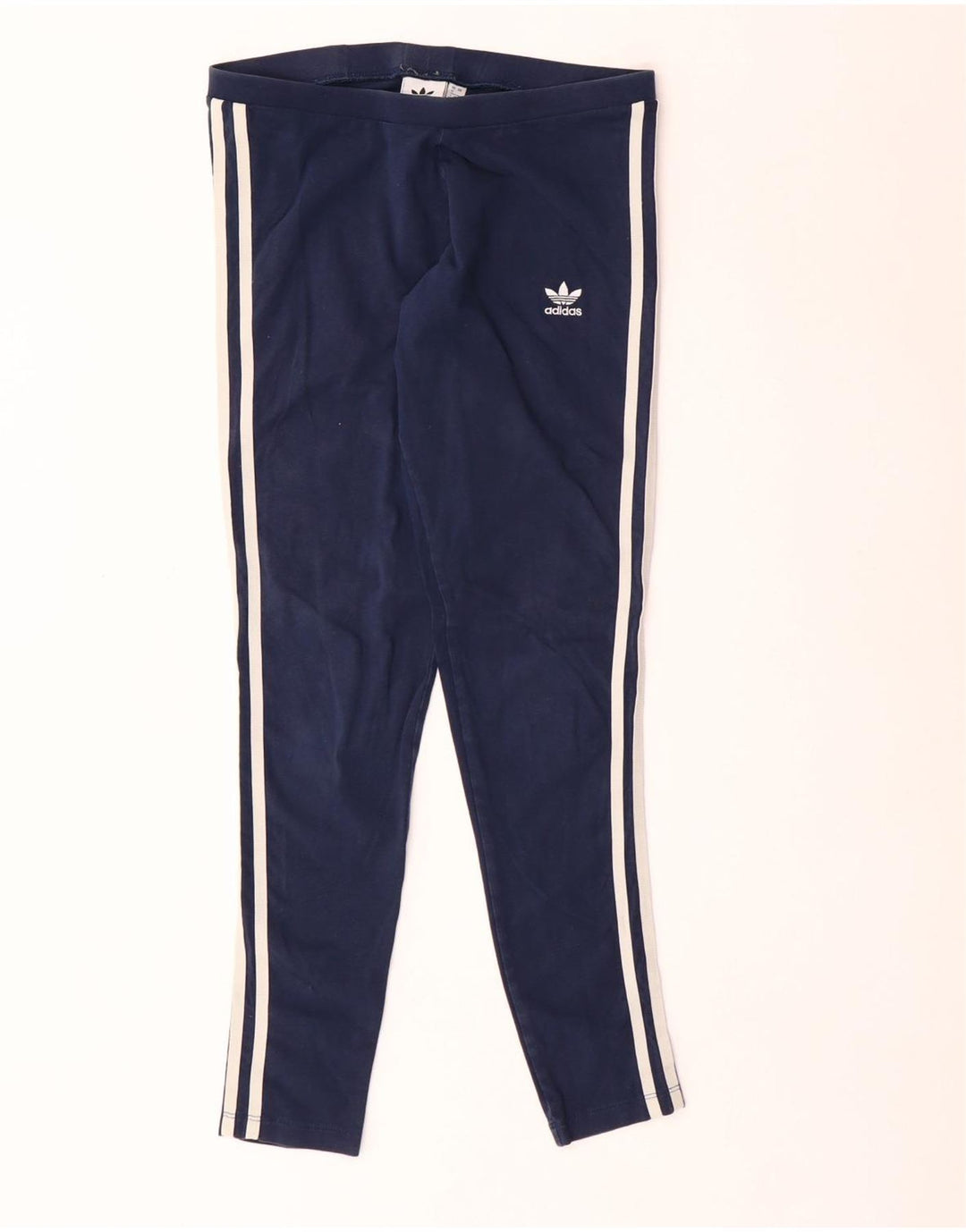 Γυναικείο κολάν Adidas UK 12 Medium Navy Blue βαμβακερό