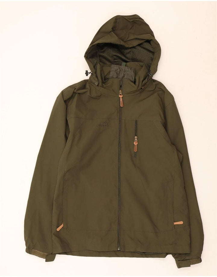 EDDIE BAUER Ανδρικό μπουφάν βροχής με κουκούλα UK 46 3XL Χακί