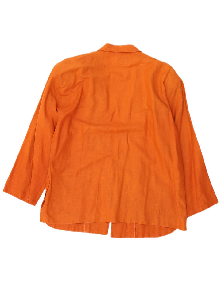 Vintage Γυναικείο Μπουφάν 1 Κουμπί Blazer UK 18 XL Πορτοκαλί