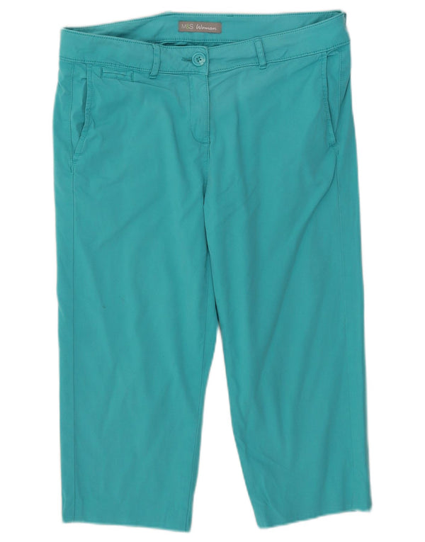 Marks & Spencer Γυναικείο παντελόνι Capri UK 10 Small W32 L18 Turquoise