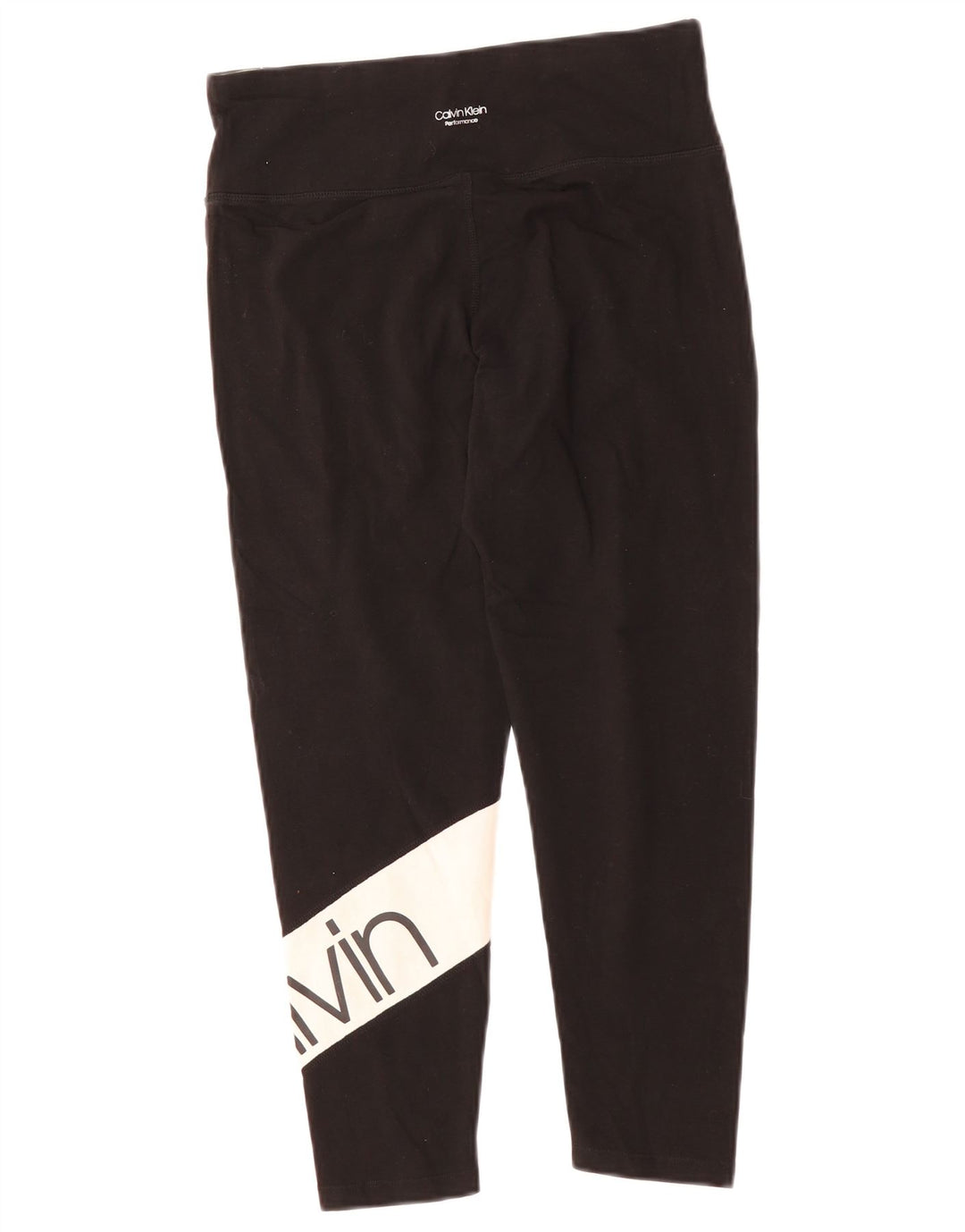 CALVIN KLEIN Γυναικεία γραφικά κολάν Capri UK 14 Large Black Colourblock