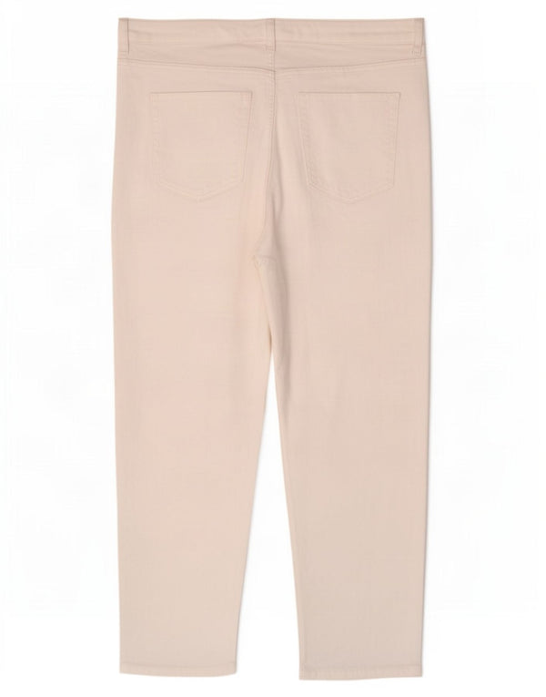 Marks & Spencer Womens Mom Straight Jeans UK 20 2XL W40 L28 White Cotton