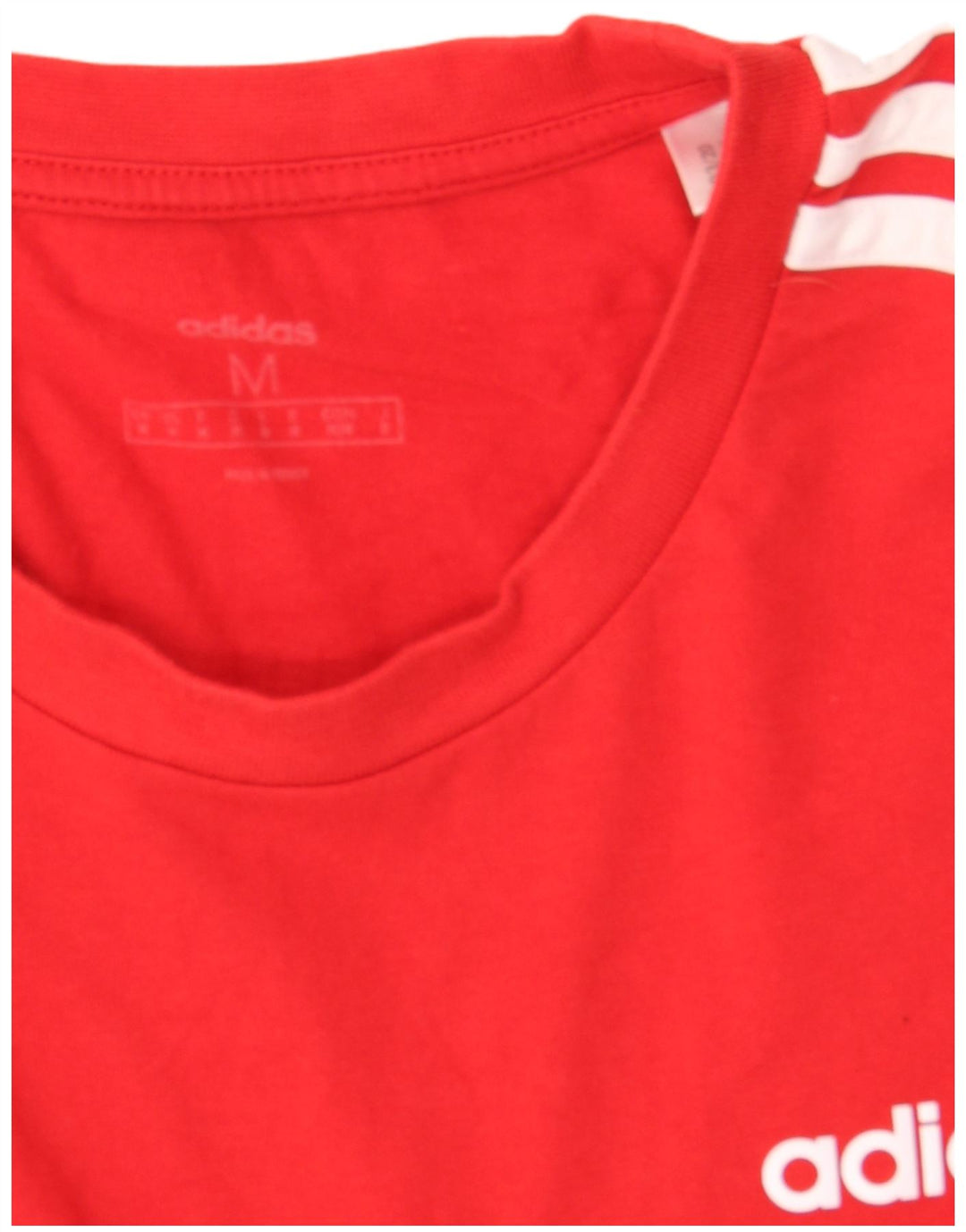 ADIDAS Mens T-Shirt Top Medium Red Cotton