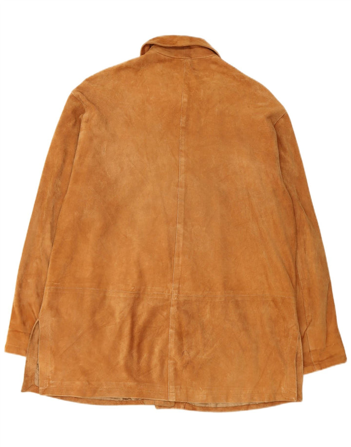 Vintage Γυναικείο Suede Jacket IT 46 Large Brown Δερμάτινο