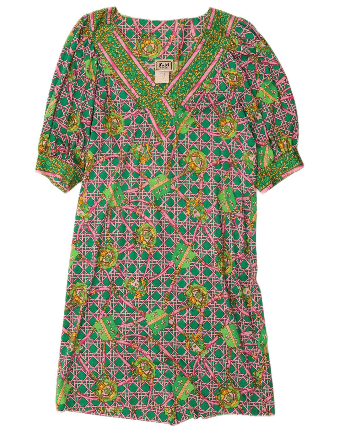 Γυναικείο φόρεμα LIOLA Oversized Abstract Pattern Shift UK 10 Small Green