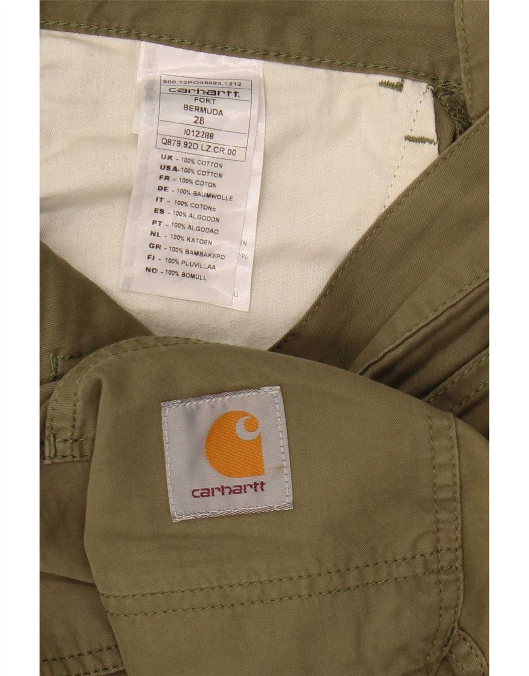 Ανδρικό σορτς βερμούδα Carhartt Cargo W28 Μικρό Χακί Βαμβακερό