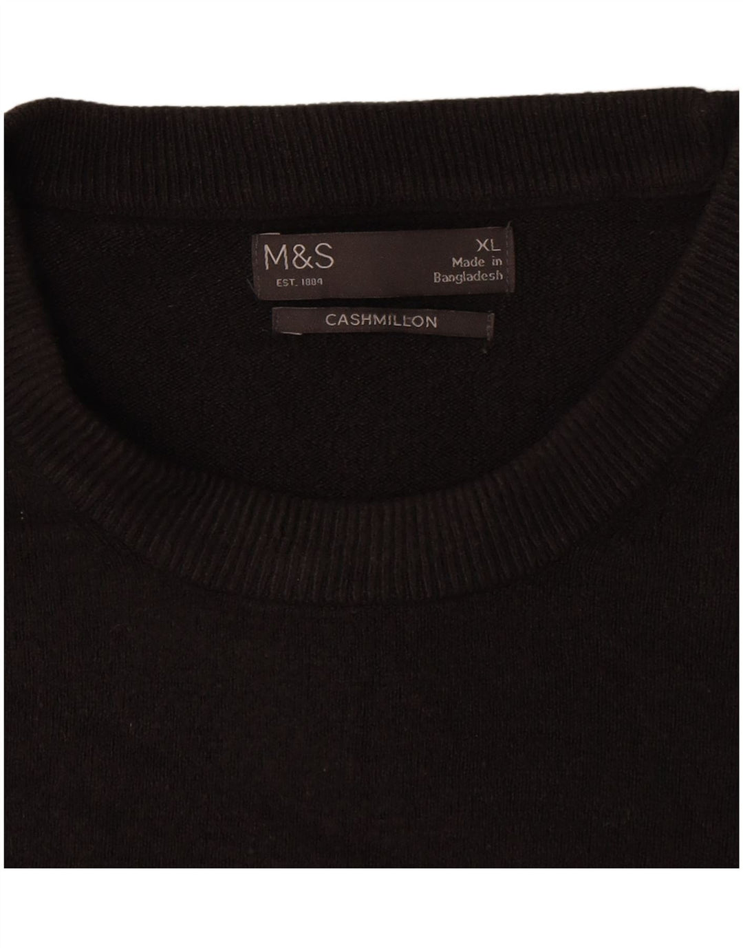 Ανδρικό πουλόβερ Marks & Spencer Crew Neck Jumper XL Μαύρο Ακρυλικό