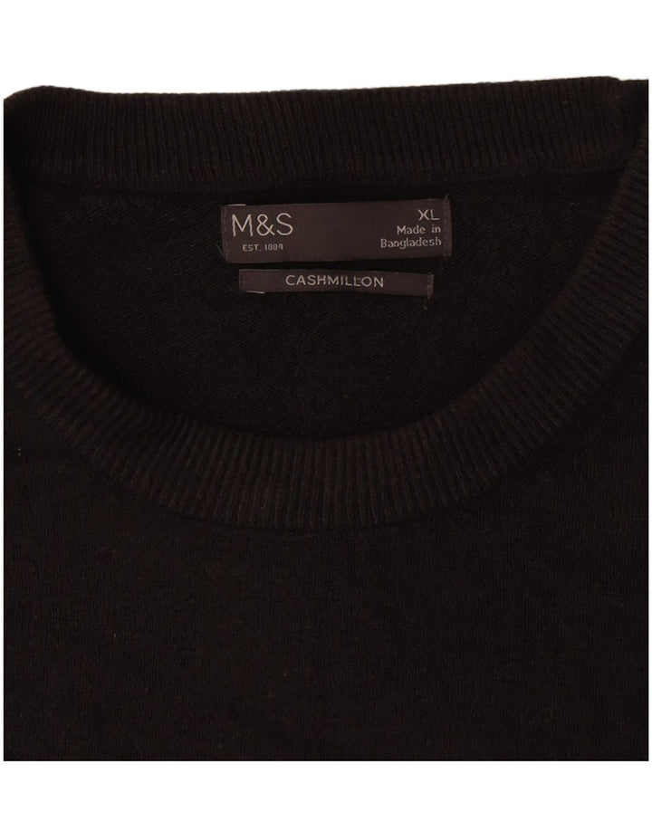 Ανδρικό πουλόβερ Marks & Spencer Crew Neck Jumper XL Μαύρο Ακρυλικό