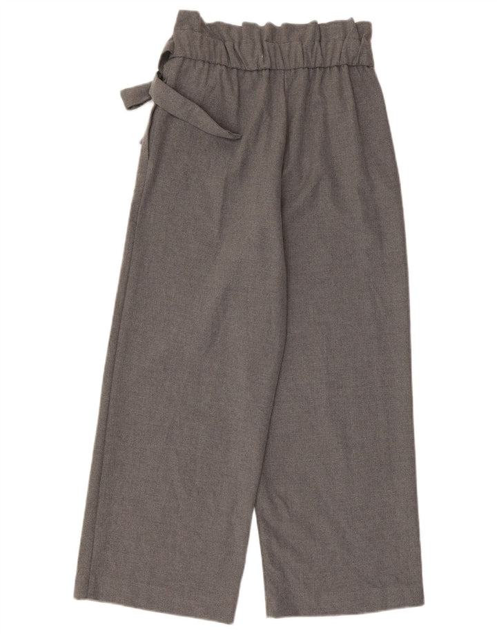 Zara Γυναικείο Cropped Παντελόνι Small W26 L24 Grey Polyester